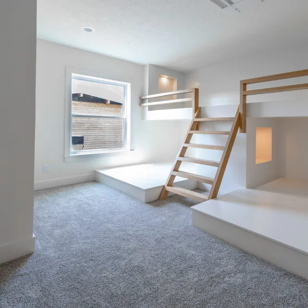Custom built-in bunkbeds with ladder Custom built-in bunkbeds with ladder