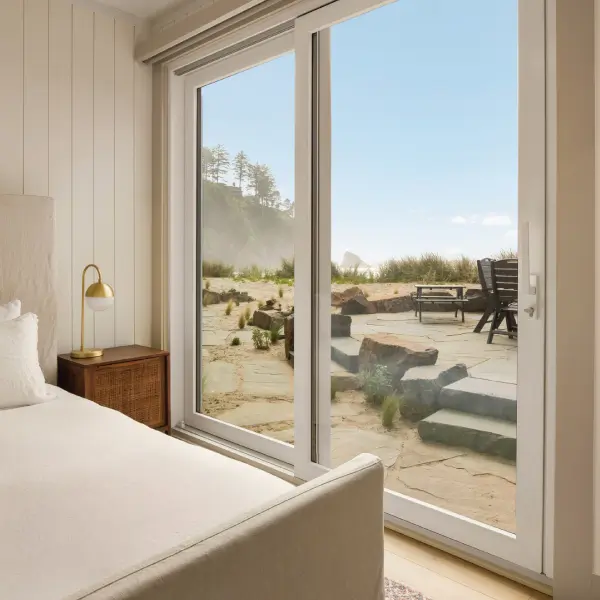 View from the bedroom of a custom home in Neskowin, Oregon View from the bedroom of a custom home in Neskowin, Oregon