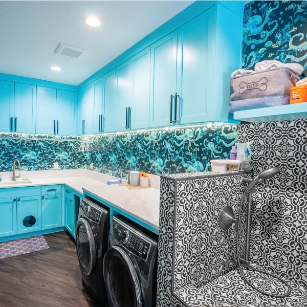 Dog wash in a single family vacation custom home at the Oregon Coast Dog wash in a single family vacation custom home at the Oregon Coast