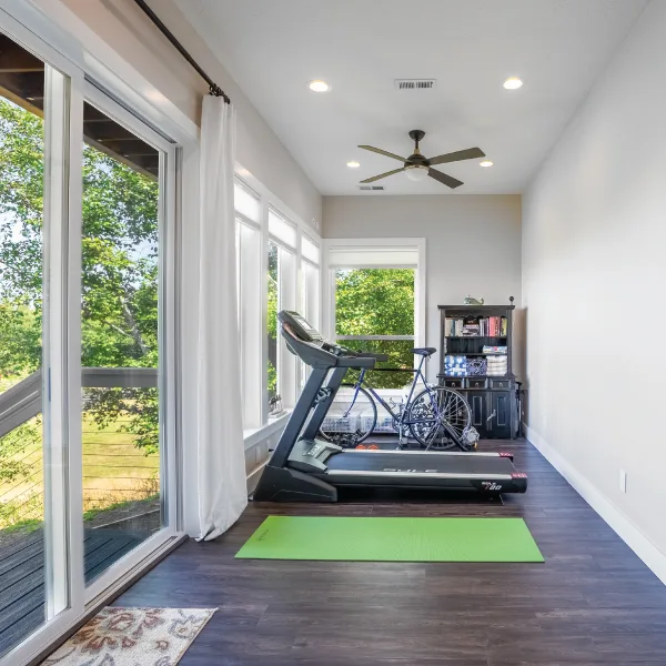 Exercise room in a single family vacation custom home at the Oregon Coast Exercise room in a single family vacation custom home at the Oregon Coast