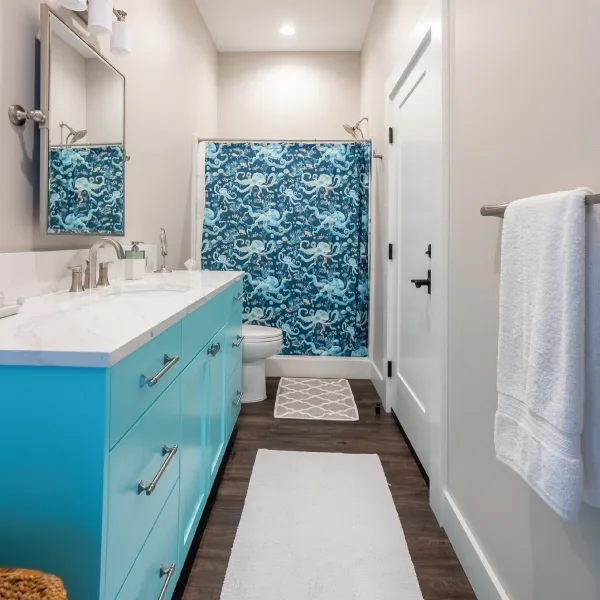 Bathroom in a single family vacation custom home at the Oregon Coast Bathroom in a single family vacation custom home at the Oregon Coast